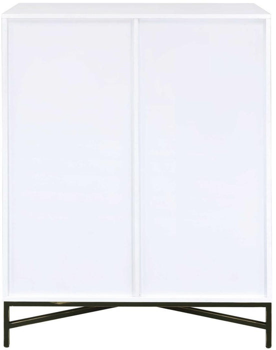 Weathered Wood Pattern Wardrobe - White