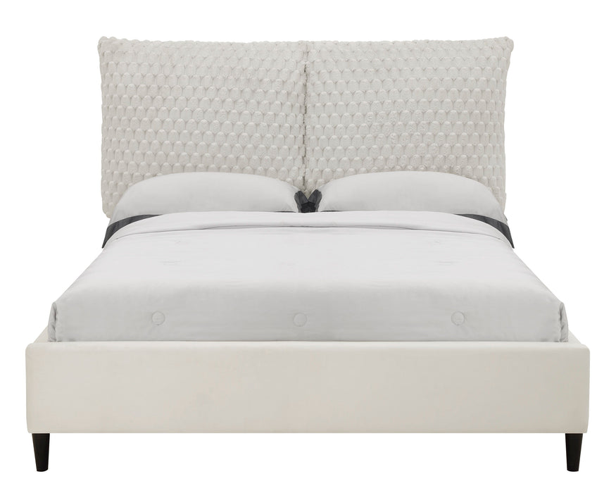 Violet - Queen Footboard Rail - White Dove