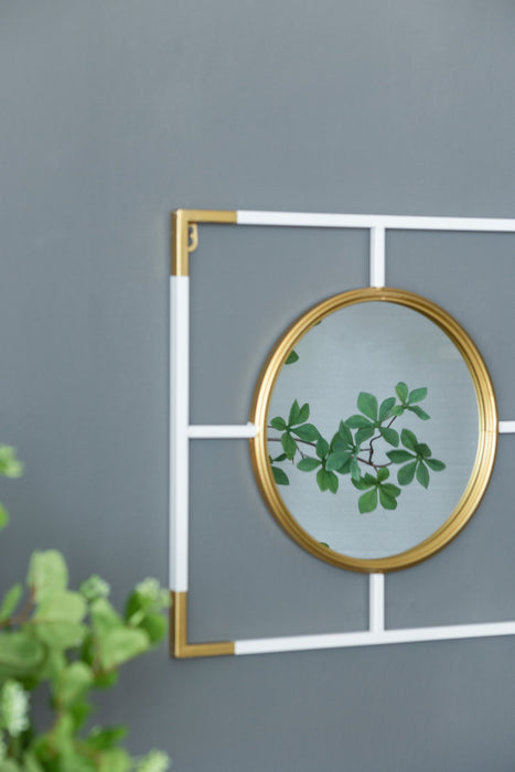 Frame With Mirror - Gold / White