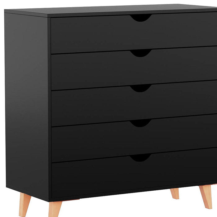 Five Drawer Dresser - Black