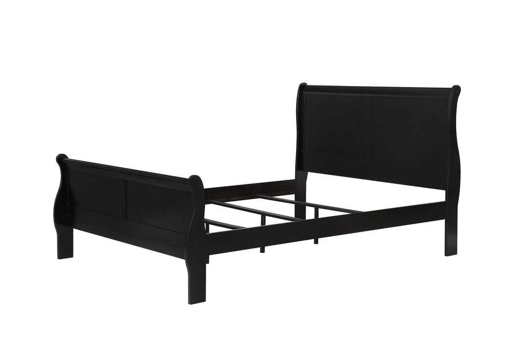 Louis Philip - Full Headboard, Footboard - Black