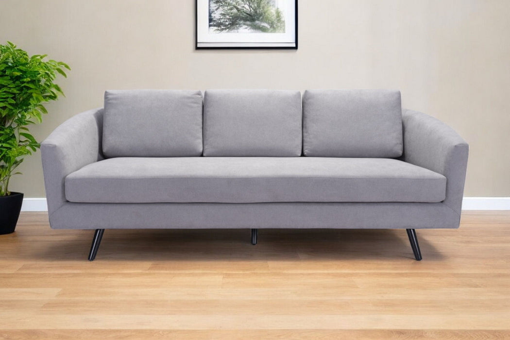 Polyester Sofa With Black Legs - Gray