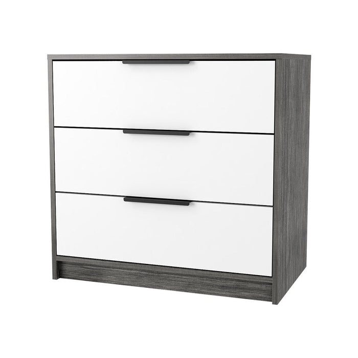 Three Drawer Dresser - White / Gray