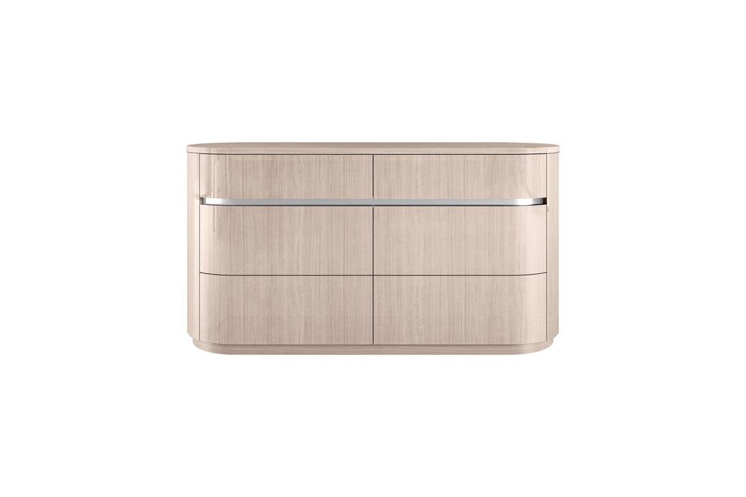 Six Drawer Double Dresser - Beige