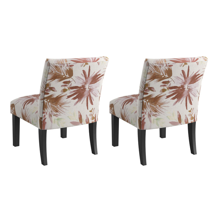 Verma - Floral Accent Chair - Red