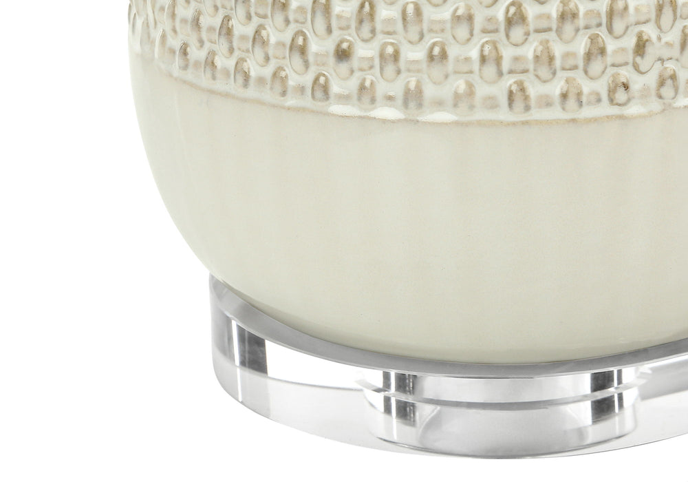 Contemporary Lighting, Table Lamp, Ceramic, Resin - Cream