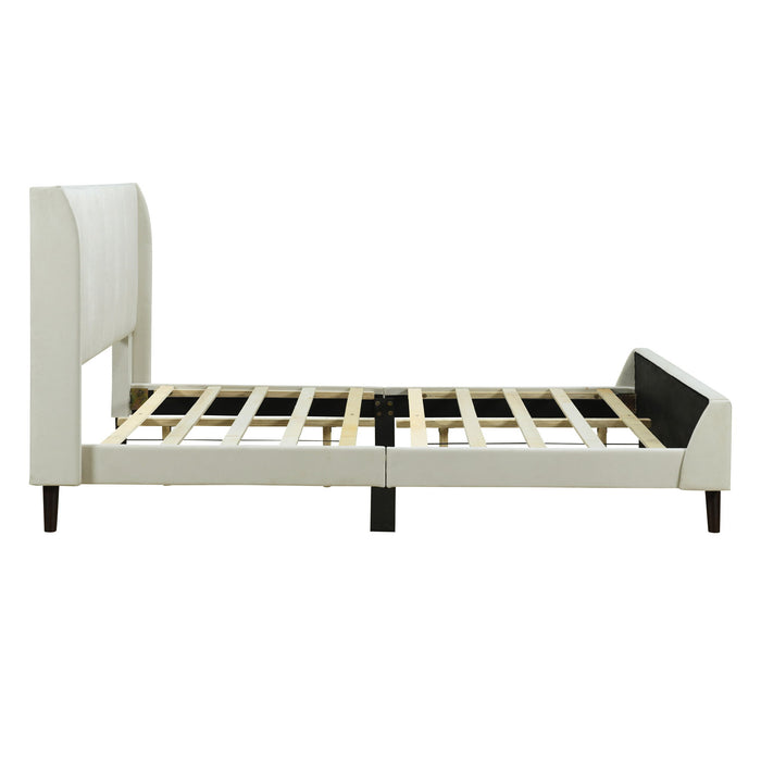 Upholstered Platform Bed, Velvet