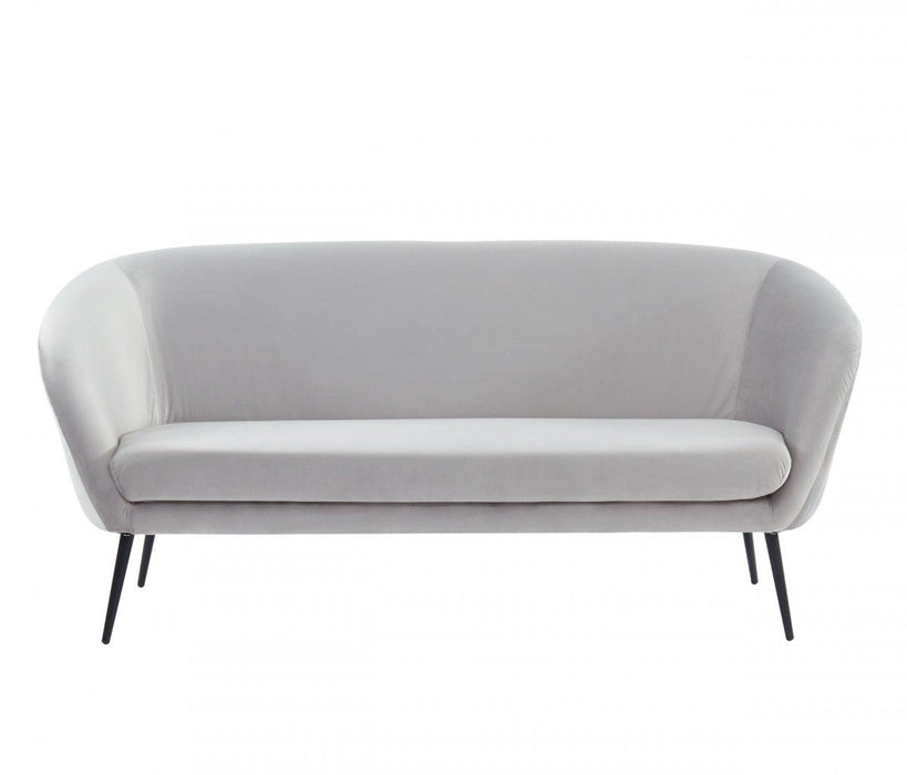 Sofa With Black Legs - Light Gray