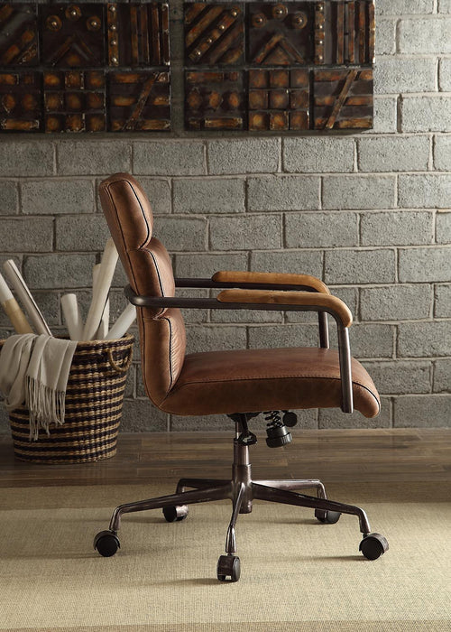 Harith - Retro Top Grain Leather Office Chair