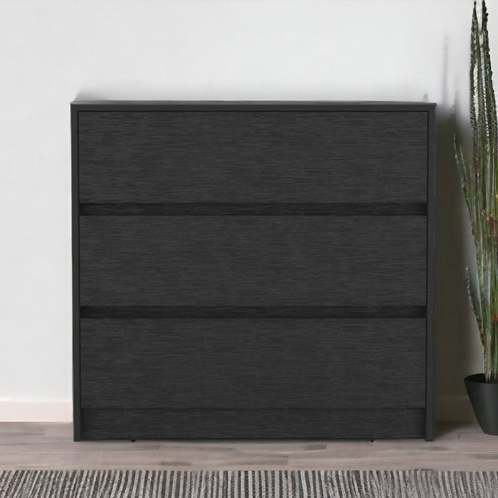 3 Drawer Dresser Wooden - Black