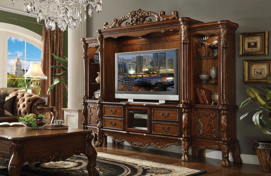 Cabinet Enclosed Storage Entertainment Center - Brown