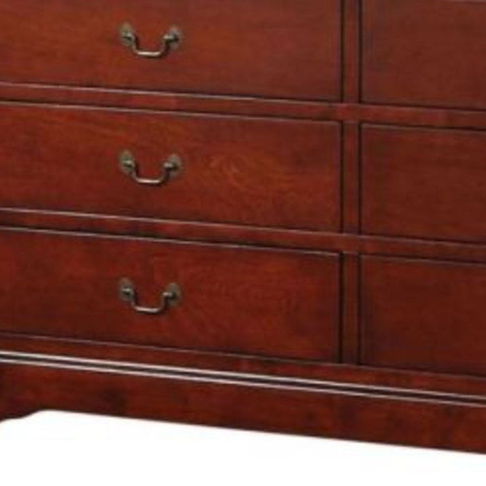 Solid And Manufactured Wood Six Drawer Double Dresser - Brown