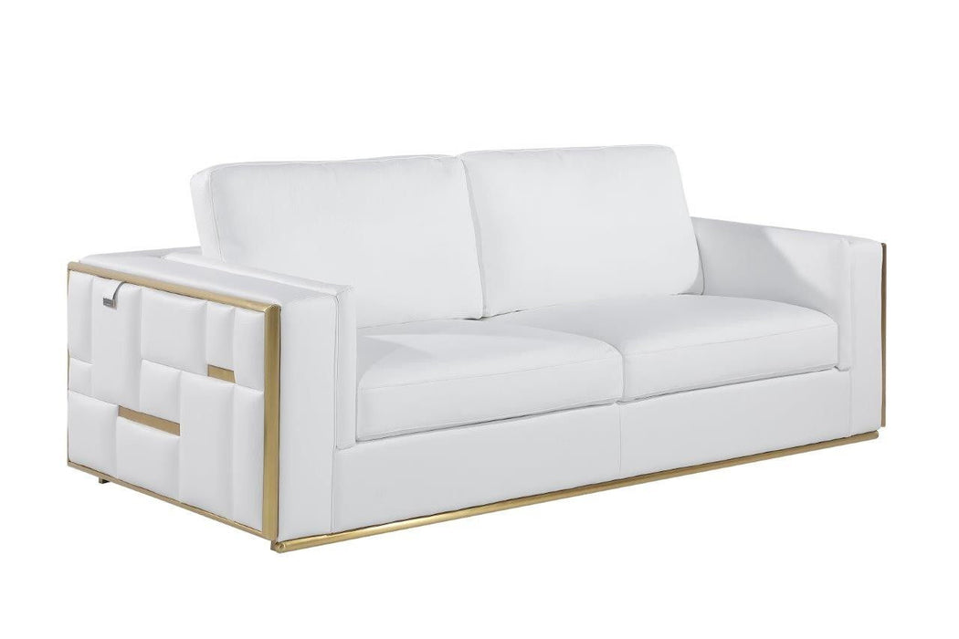 Italian Leather Sofa - White