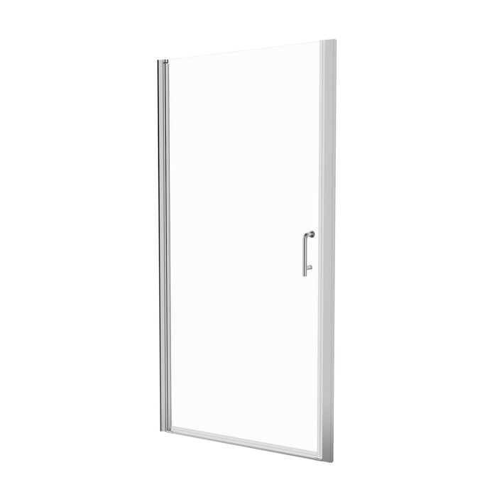 Bi-Fold Semi-Frameless Shower Doors In Matte With Clear Glass