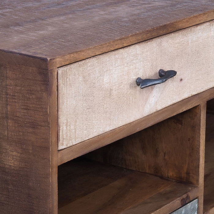 Rustic 2 Drawer Kitchen Island - Multi