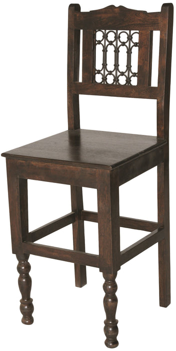 Solid Wood Bar Height Bar Chair - Brown