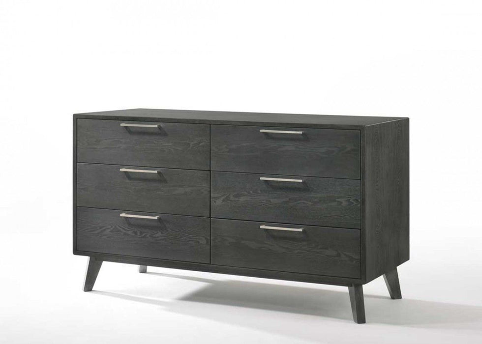 Solid Wood Six Drawer Double Dresser - Gray Wash