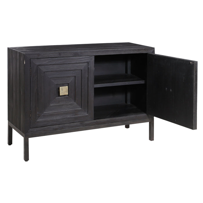 Aiken - 2 Door Cabinet - Dark Walnut