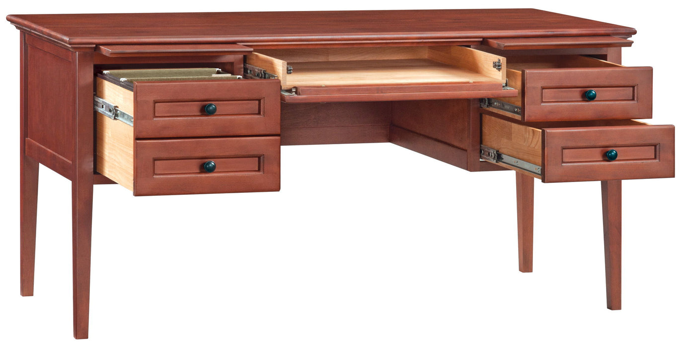 McKenzie - 4-Drawer Desk - Glazed Antique Cherry