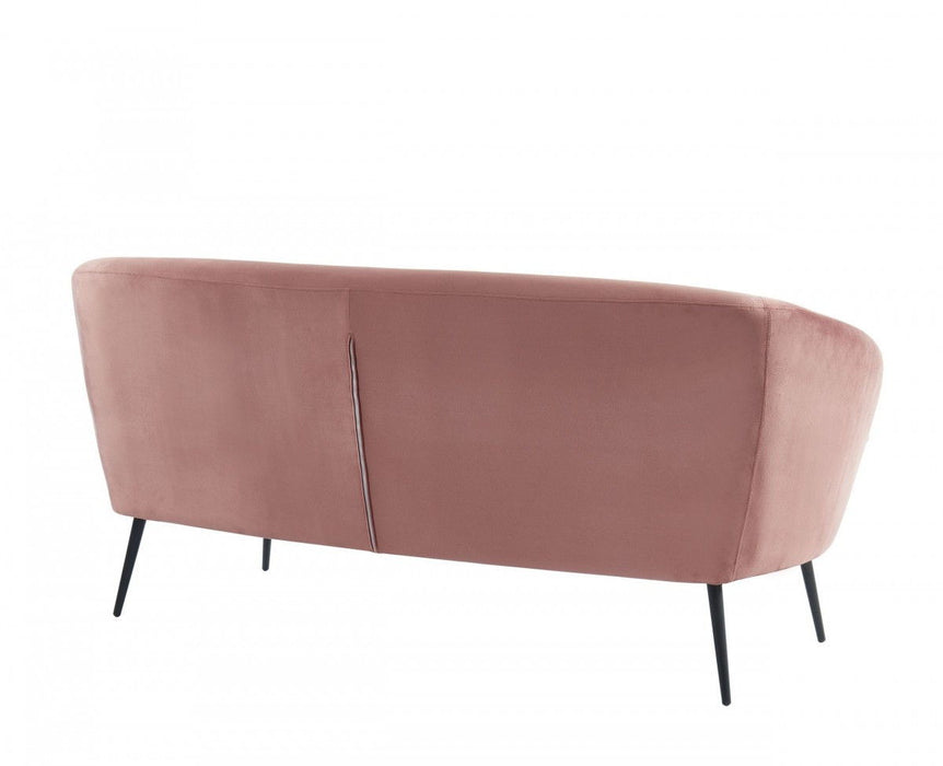 Sofa With Black Legs - Coral