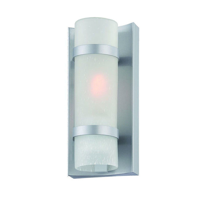 Glass Wall Sconce - Brushed Silver And White