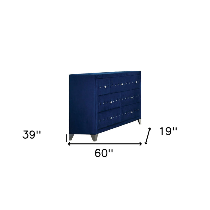 Seven Drawer Triple Dresser - Blue