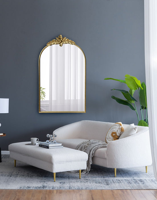 Full Length Mirror, Arched Mirror Hanging Or Leaning Against Wall, Large Mirror For Living Room - Gold