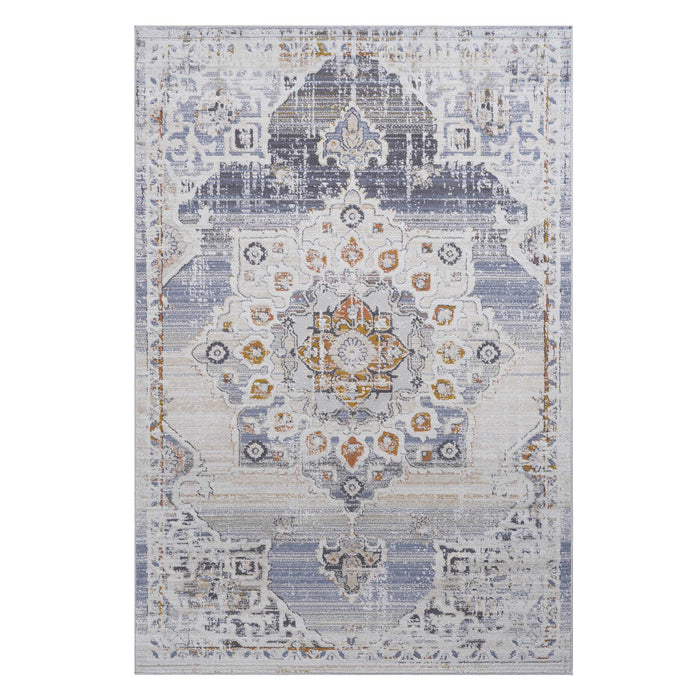 Payas - 2' x 3' Medallion Non-Shedding Stylish And Stain Resistant Area Rug - Cream / Gold