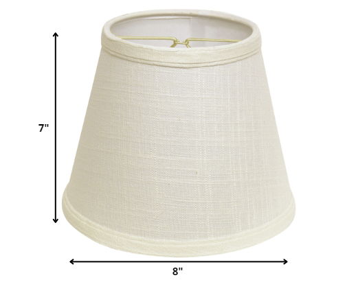 Empire Hardback Slanted Linen Lampshade - White