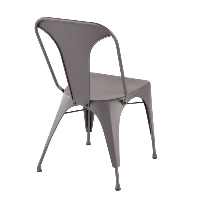 Austin - Industrial Dining Chair (Set of 2) - Matte Gray