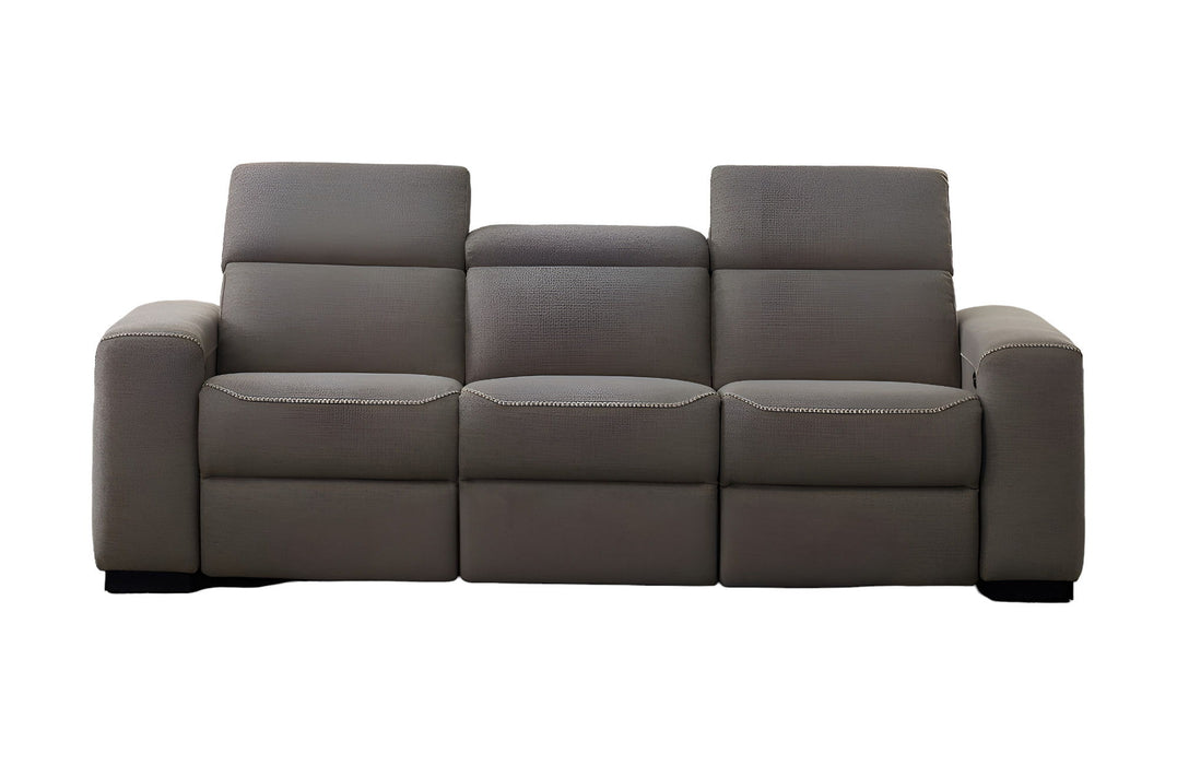 Reclining Sofa With Black Legs - Brown