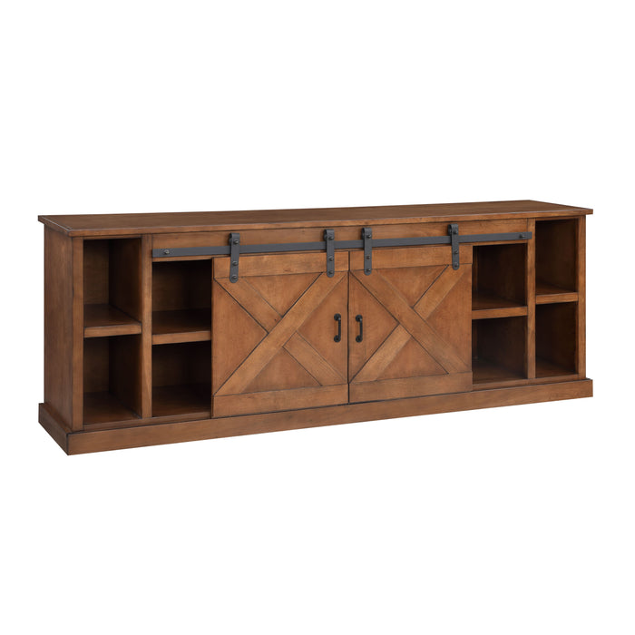 Farmhouse - TV Stand Console - Aged Whiskey