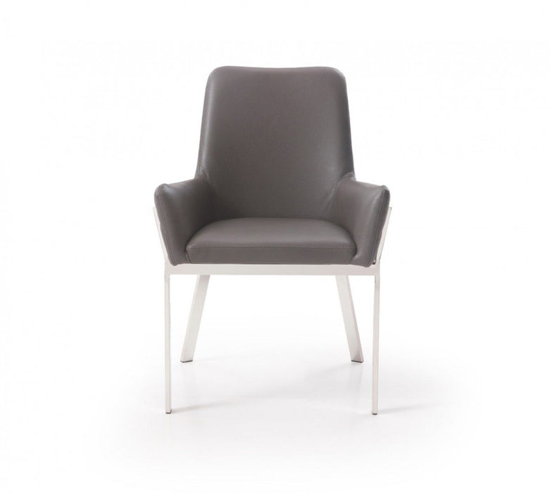 Faux Leather Dining Chair - Gray