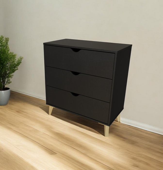 3 Drawer Dresser - Black