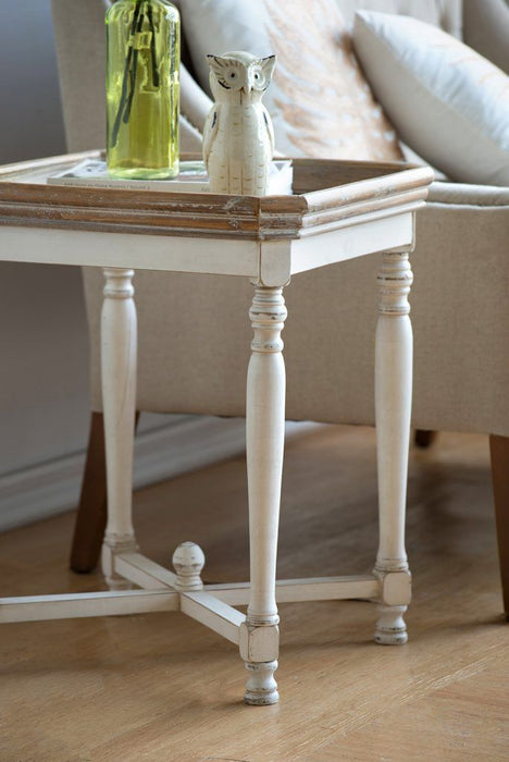 Square Alcott Side Table - White