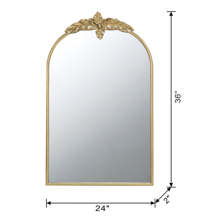 Arched Wall Mirror With Metal Frame, Wall Mirror For Living Room, Bedroom Hallway