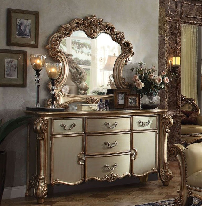 Solid Wood Dresser - Gold