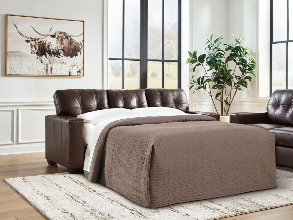 Santorine - Dark Brown - Queen Sofa Sleeper - Leather Match