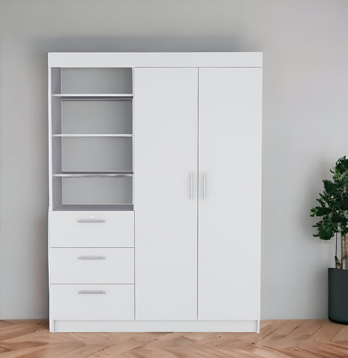 Three Drawer Combo Dresser - White