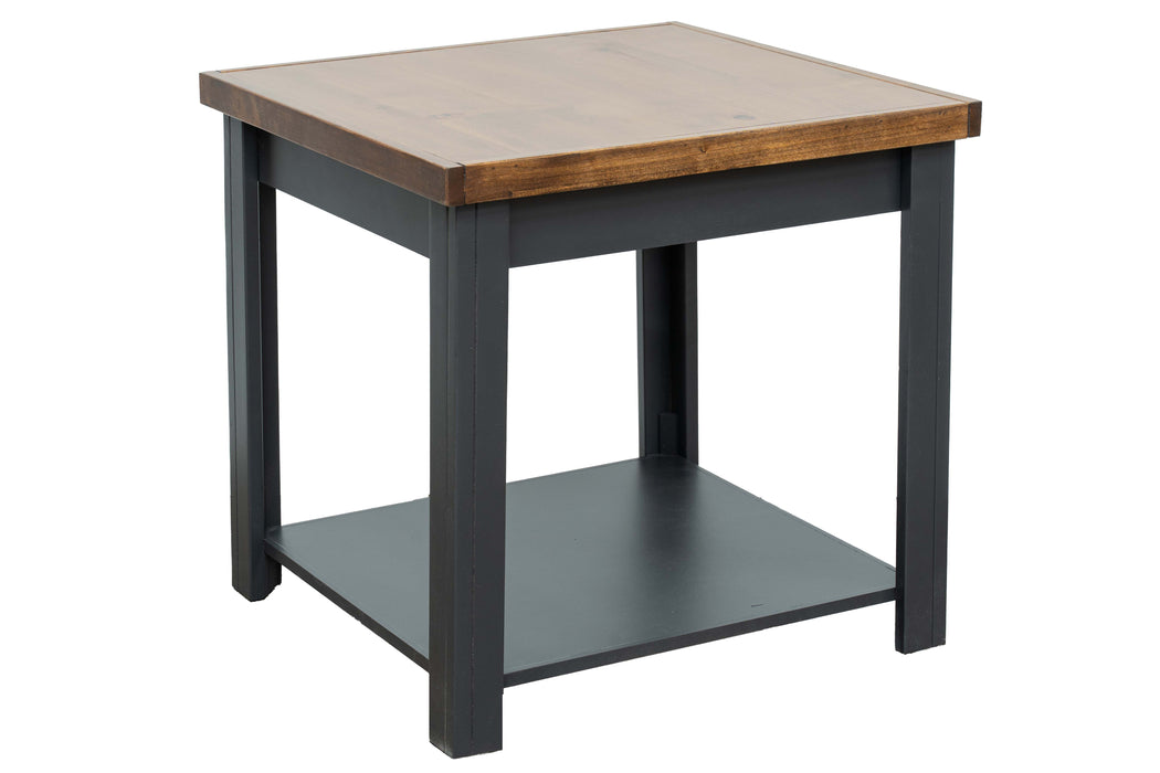 Essex - Side Table - Black, Whiskey