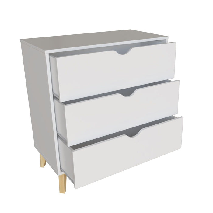 3 Drawer Dresser - White