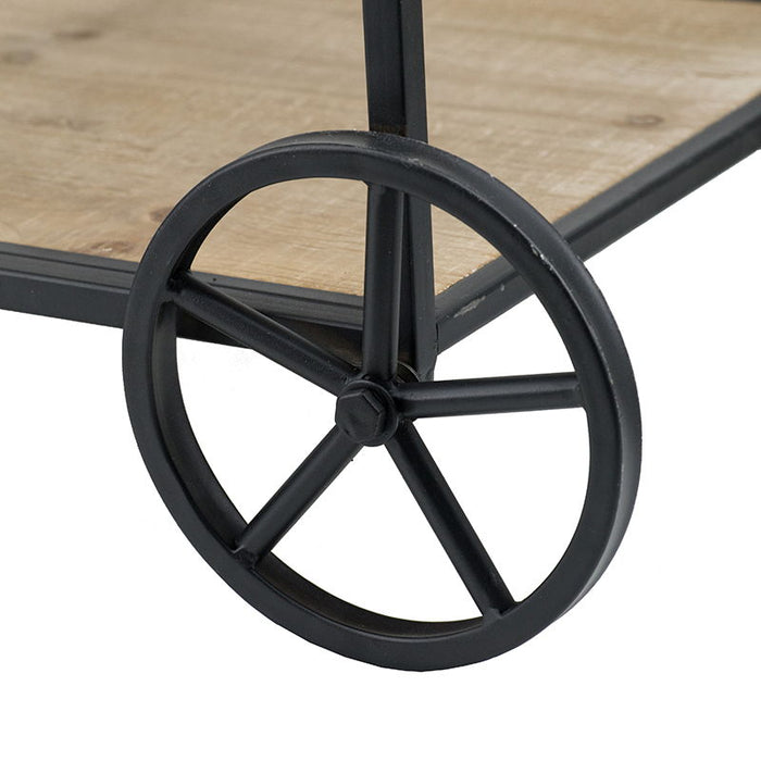 Shelf With Wheel - Black / Brown