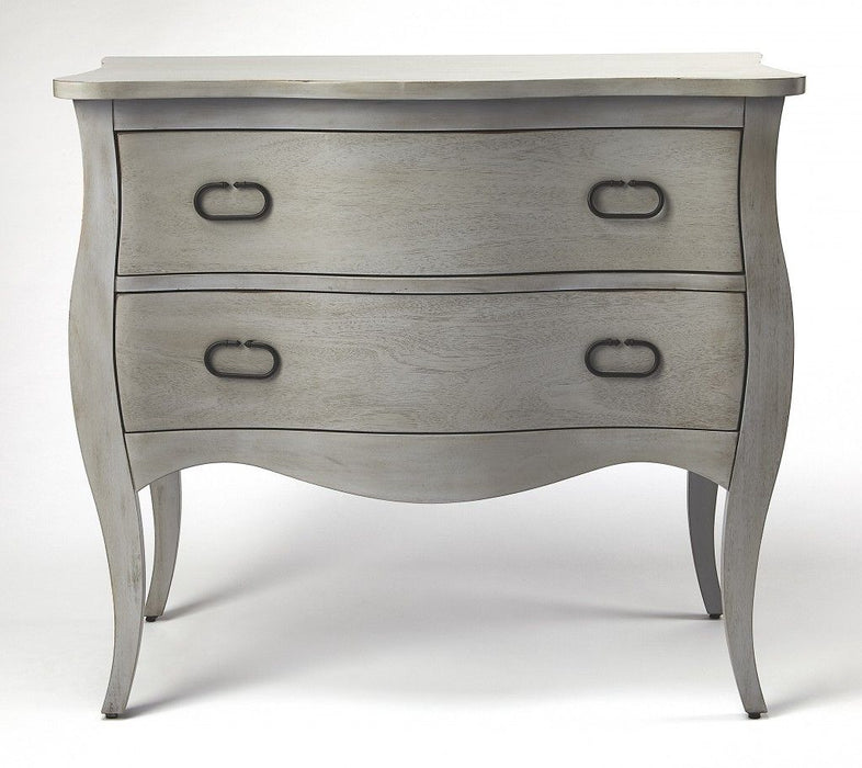 Solid Wood Two Drawer Chest - Gray