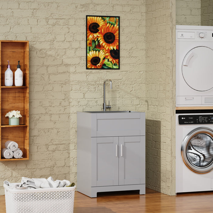 Paint Free Laundry Tub Cabinet With Stainless Steel Combo (Update)