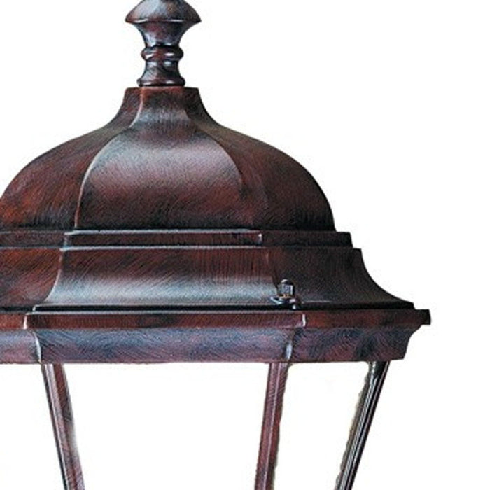 Ornamental Carousel Lantern Wall Light - Dark Brown