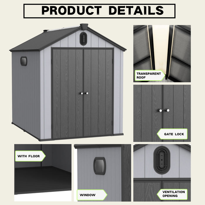 Plastic Storage Shed For Backyard Garden Big Spire Tool Storage