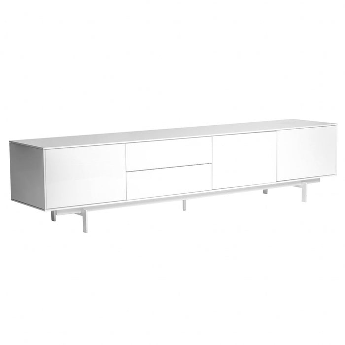 ManufactuRed / Wood Cabinet Enclosed Storage TV Stand - White