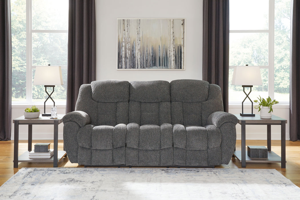 Foreside - Charcoal - Reclining Sofa - Fabric