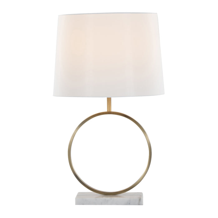 Moon - Contemporary Table Lamp - White / Gold