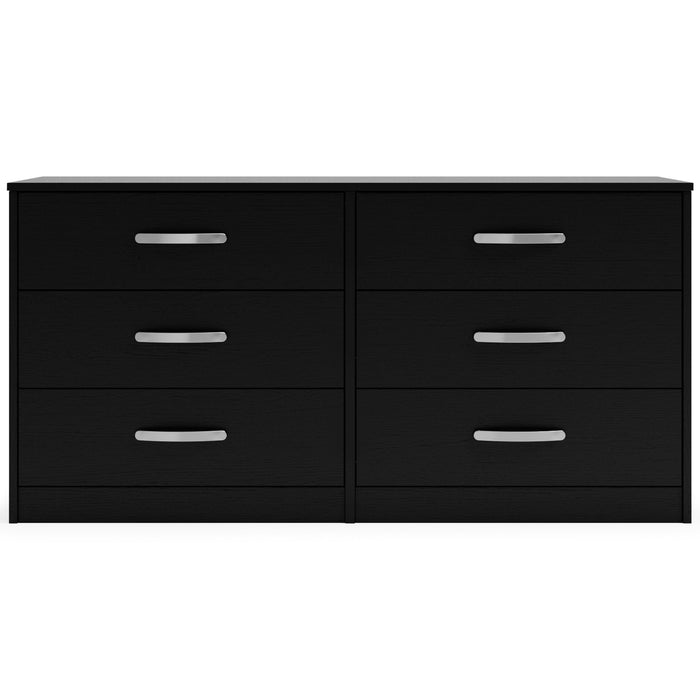 Finch - Black - Six Drawer Dresser - 29'' Height